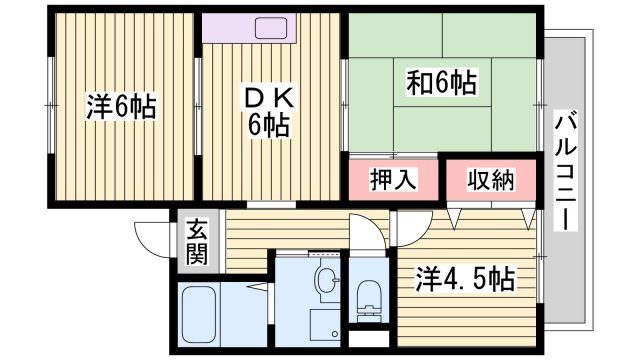 プリシェール南別府の間取り