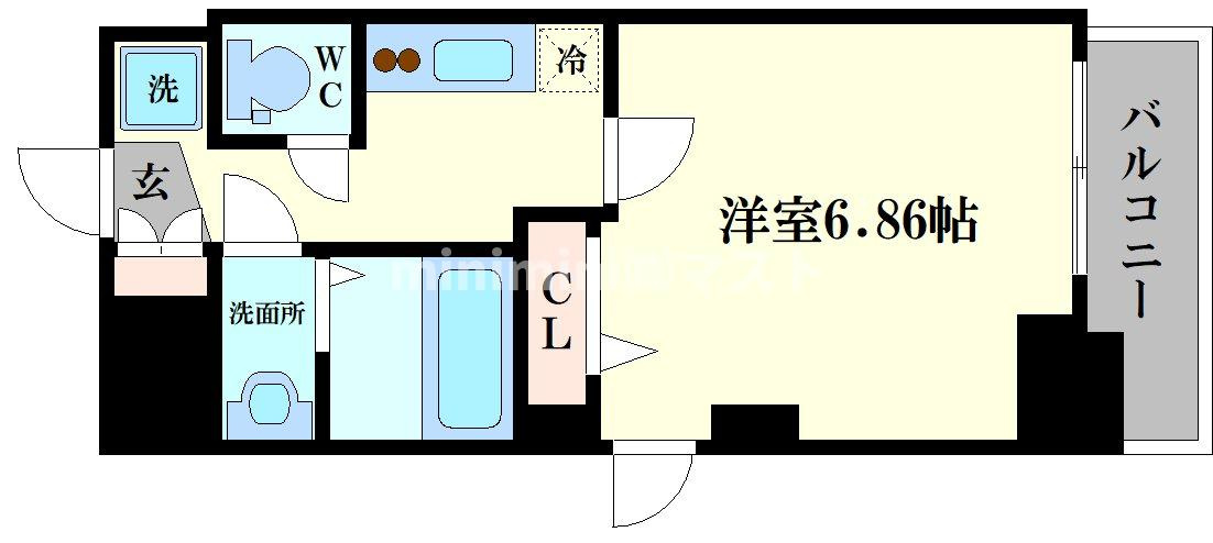 フォーリアライズ難波シエロの間取り