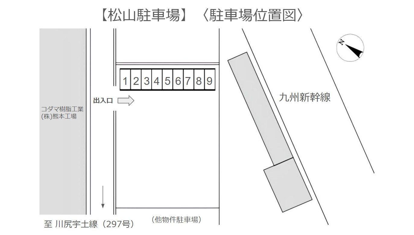 松山駐車場の区画図