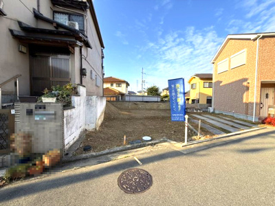 【前面道路含む現地写真】 | 【プレイワーク土師町5丁】土師小・道路幅6ｍ・新築建売・4LDK・車2台 | 前面道路含む現地写真です