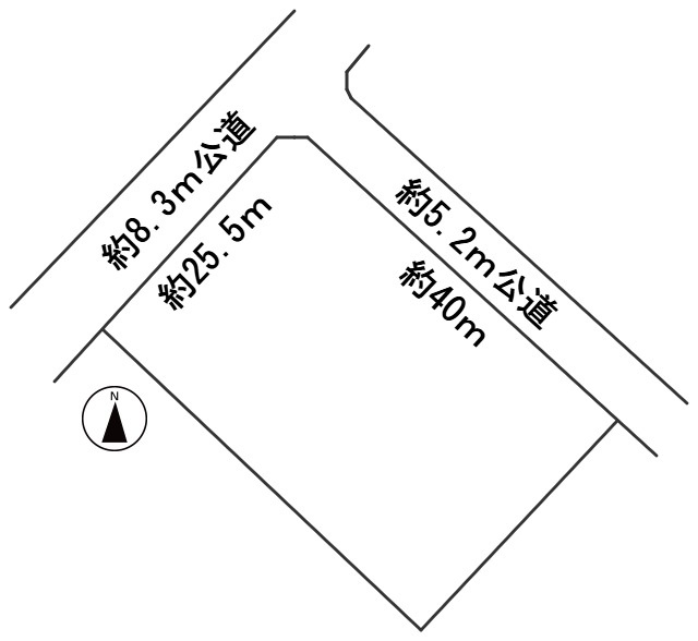 ５４４５０　岐阜市諏訪山土地の区画図