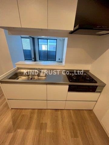 ゼック梅田ノースのキッチン|コンパクトなキッチンで掃除もラクラク