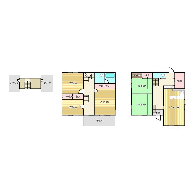 北今泉戸建ての間取り