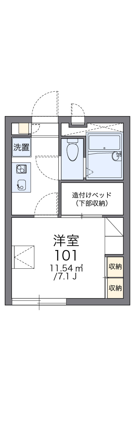 レオパレス門2の間取り