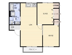 ディアコートKの間取り