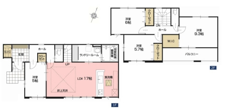 蓮田市緑町　13期　新築一戸建て　リガーレ　01の間取り|蓮田市緑町　13期　新築一戸建て　リガーレ　01、4LDK、土地面積205.11m2、建物面積106.51m2