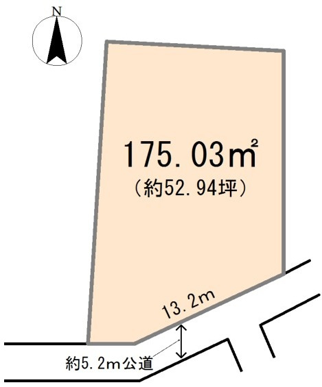 小川町小川 古家付土地52坪の土地図