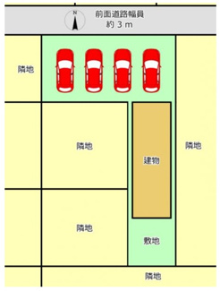 【区画図】 | 岐阜市洞！ミサワホーム施工の中古住宅5SLDK3階建！お車並列4台可能！ | 岐阜市洞！ミサワホーム施工の中古住宅5SLDK3階建！お車並列4台可能！