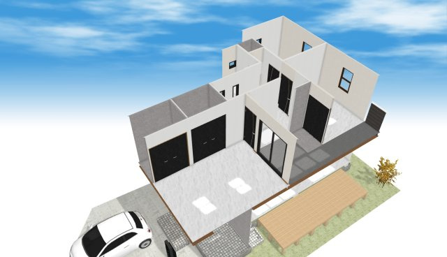 【サンスターホーム】立川市砂川町7丁目　建築条件なし売地　角地　40坪超えの参考プラン|※参考プラン建築費用：約2,000万円