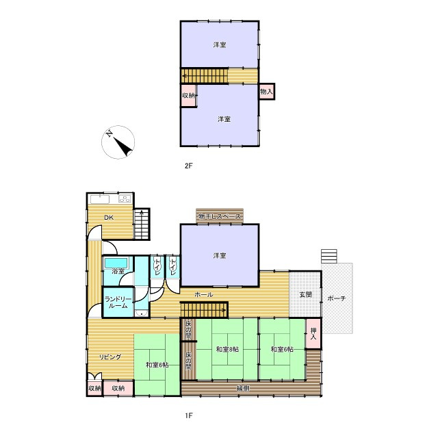 八頭郡智頭町智頭中古戸建の間取り