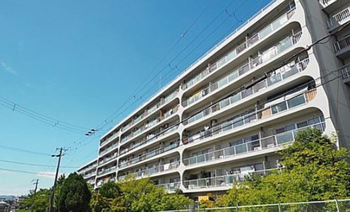 千里泉ヶ丘スカイハイツ北2号棟の外観