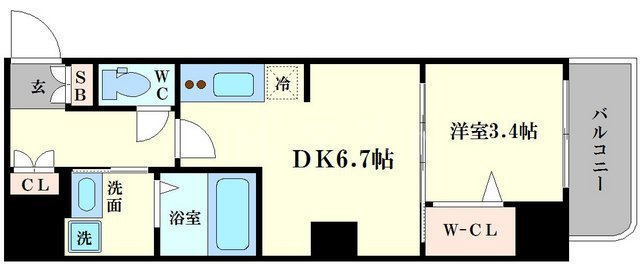 ファーストフィオーレ心斎橋イーストの間取り