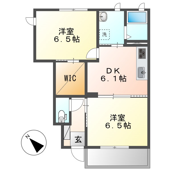 サン・ソニアＡの間取り