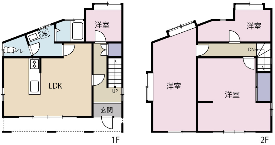 秦野市曽屋　中古戸建の間取り