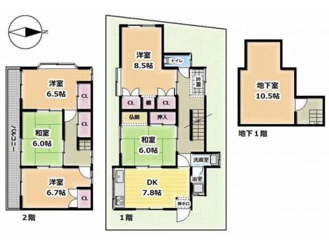 【間取り】 | 山科区御陵牛尾町　中古戸建