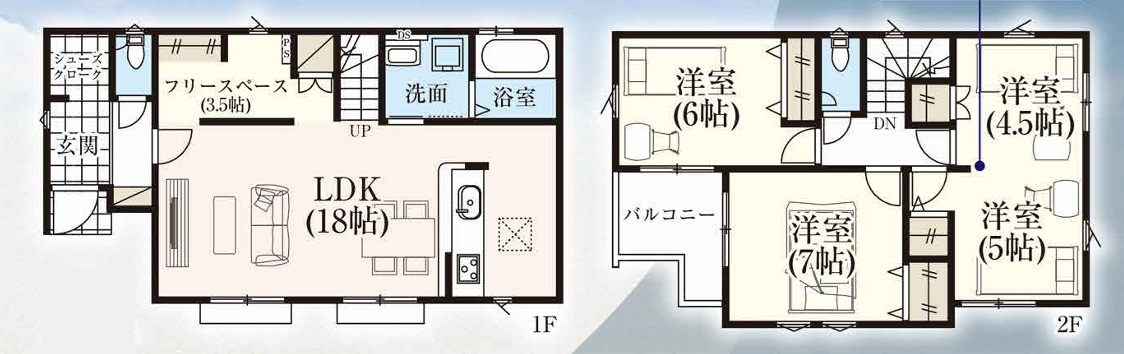 仲介手数料無料　GRAFARE　狭山市柏原１９期　全１棟の間取り