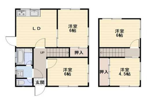 山手町貸家の間取り