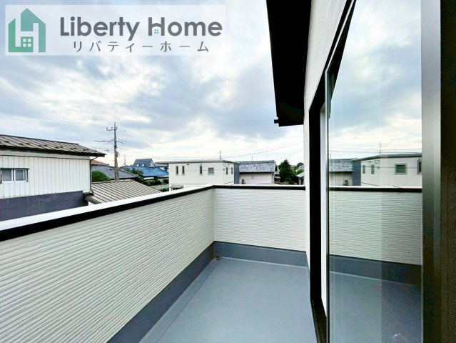 つくば市古来1期　新築戸建　1号棟のバルコニー