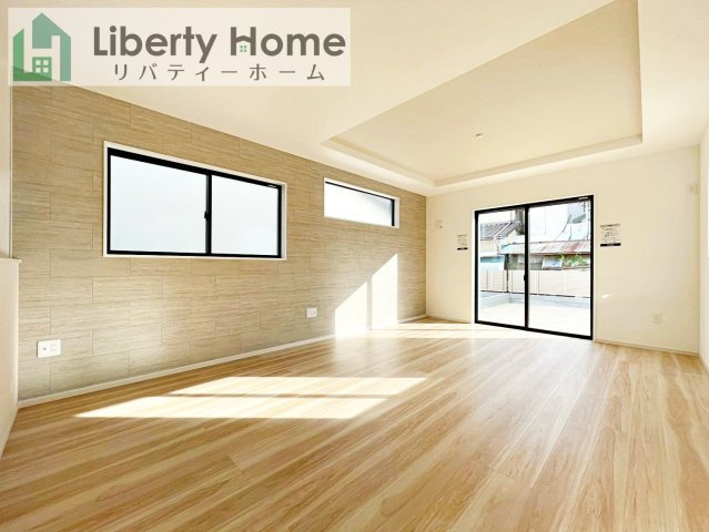 つくば市古来1期　新築戸建　1号棟の居間・リビング