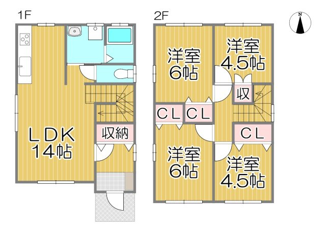 玉名郡長洲町大字宮野の一戸建ての間取り