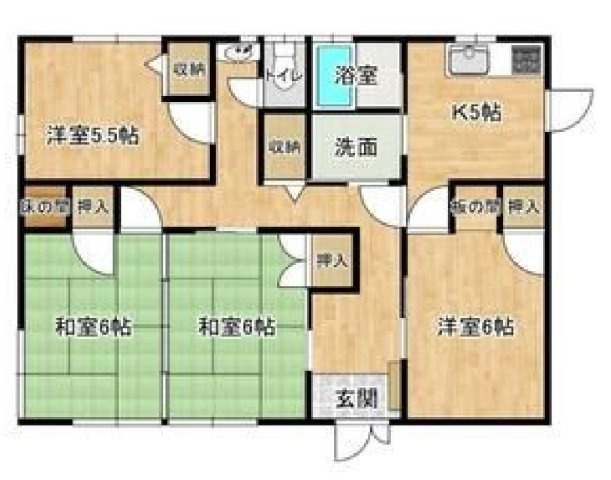 都賀町升塚　中古戸建の間取り