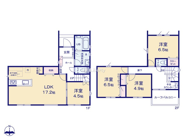 取手市井野24-1期　新築戸建　3号棟の間取り