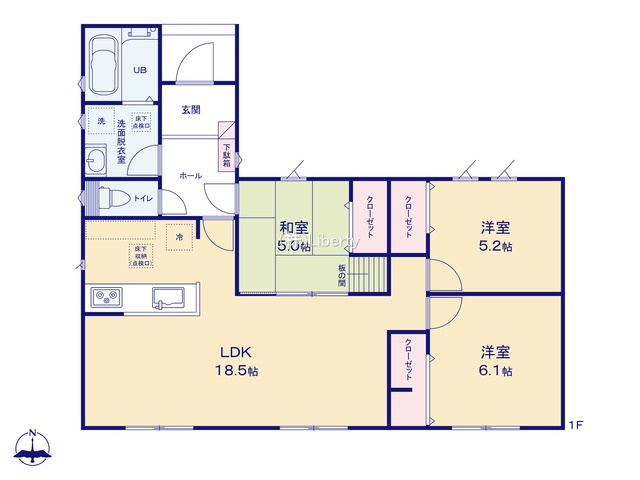 取手市井野24-1期　新築戸建　4号棟の間取り