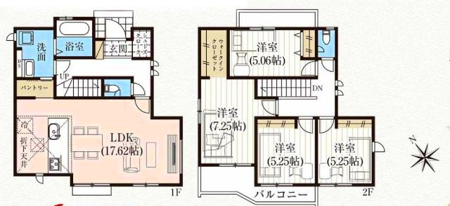 調布市飛田給２丁目 京王線 飛田給駅 新築戸建の間取り