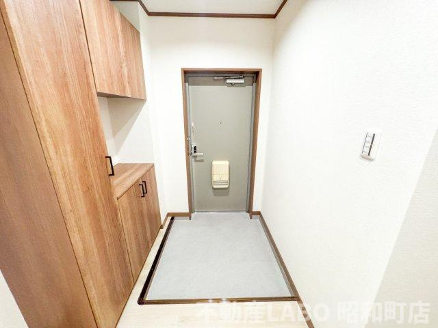 エフアール西田辺の玄関