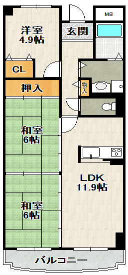 インペリアル樋ノ口の間取り