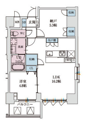 スプランディッド上本町WESTの間取り