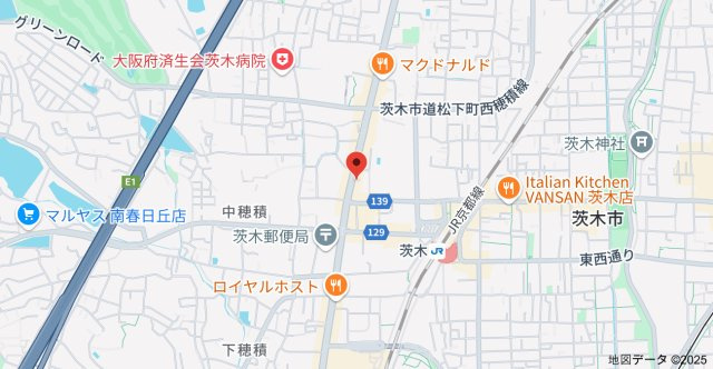グランリュミエスタ茨木春日の地図