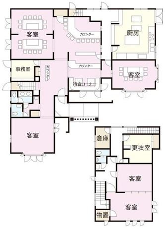 足柄上郡大井町金子の店舗事務所の間取り