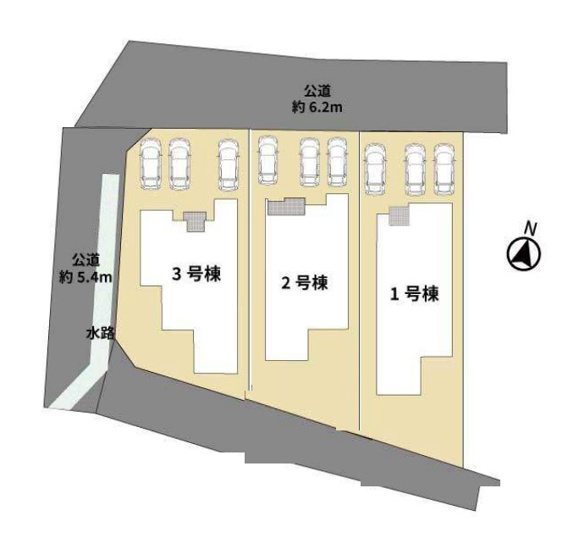 【区画図】 | 福岡市西区太郎丸2丁目・平屋　2号棟（全3棟）【仲介手数料無料・0円】 | 区画図です。2号棟