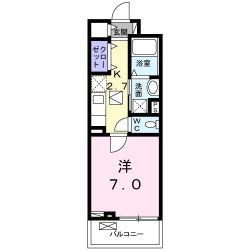 ウエストリバー　五番館の間取り