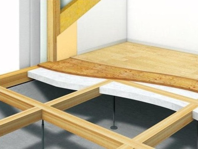 【構造・工法・仕様】 | タマタウン千丁支所横 | 1階と2階の床には、剛床工法を採用。構造用合板を土台や梁に直接留めつけて、床全体を一体化。地震の横揺れにも効果を発揮します。