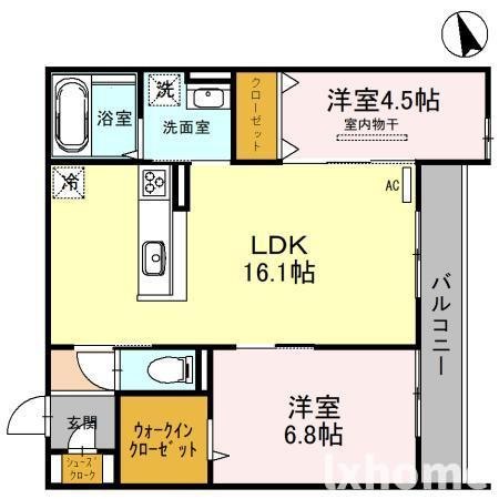 D-room上穂積の間取り