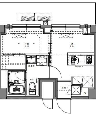 S-RESIDENCE原木中山azureの間取り