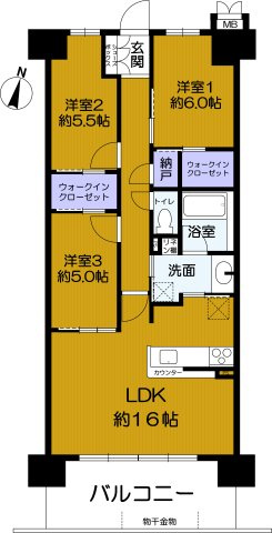 ジークレフ神戸名谷WESTの間取り
