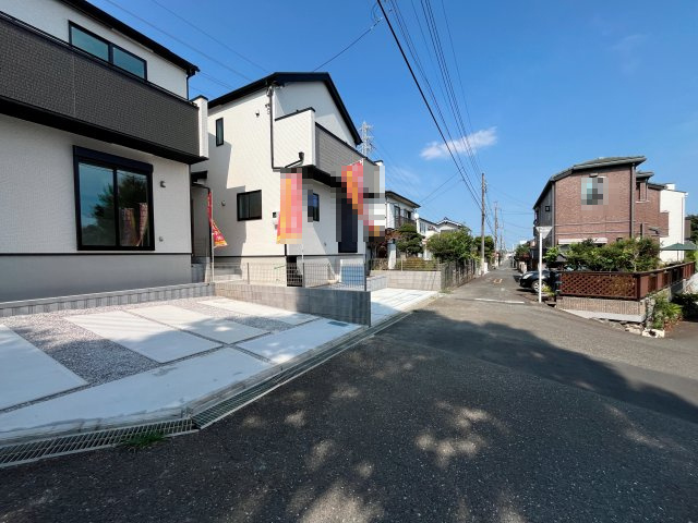 祝　成約済み　八王子市　富士見町　新築戸建て　４期の前面道路含む現地写真|～仲介手数料無料☆八王子ひなた不動産～　八王子市富士見町　新築戸建て