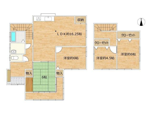 【間取り】 | 筑紫野市大字原　戸建て | 内外装リフォーム済みで気持ちよく新生活を始められます。収納も充実の4LDKです