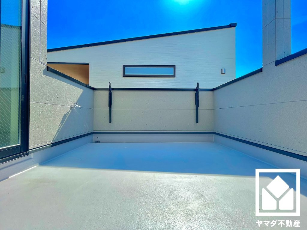 宇治市五ケ庄上村　5号地のバルコニー