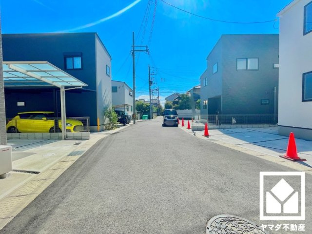 宇治市五ケ庄上村　5号地の前面道路含む現地写真