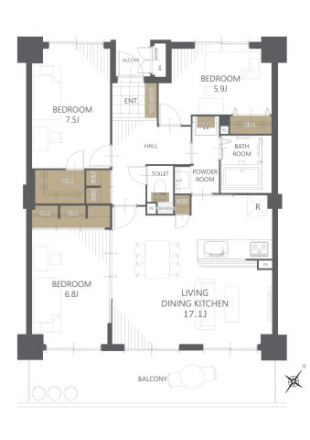 【間取り】 | ベイサイドプラザ若松本館☆仲介手数料無料☆
