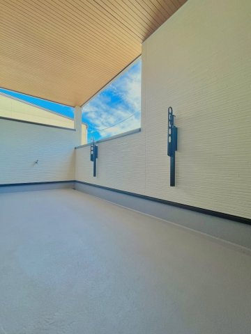 宇治市五ケ庄上村　6号地のバルコニー