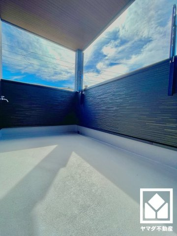 宇治市五ケ庄上村　7号地のバルコニー