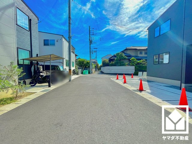 宇治市五ケ庄上村　7号地の前面道路含む現地写真