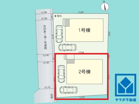 大津市坂本２丁目　第33　2号棟の区画図