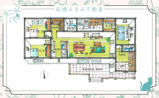 【新築平屋】伊勢崎市国定町　４号棟(全４棟)　トイボックス　新築建売分譲の間取り
