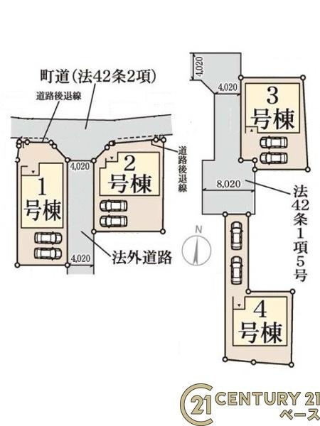 リーブルガーデン三里 １号棟 ／新築一戸建の区画図|■こちらの物件は１号棟です！■